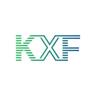 Modern KXF Logo Tasarımı. İşletme Kimliği İçin KXF Minimalist, Profesyonel ve Çok Yönlü Markalaştırma Simgesi
