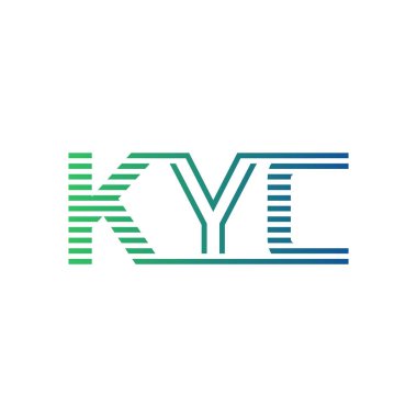 Modern KYC Logo Tasarımı. KYC İşletme Kimliği İçin Minimalist, Profesyonel ve Çok Yönlü Markalaştırma Simgesi