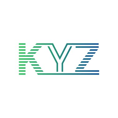 Modern KYZ Logo Tasarımı. KYZ Minimalist, Profesyonel ve Çok Yönlü İşletme Kimliği Simgesi