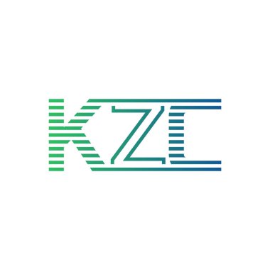 Modern KZC Logo Tasarımı. İş Kimliği için KZC Minimalist, Profesyonel ve Çok Yönlü Markalaştırma Simgesi