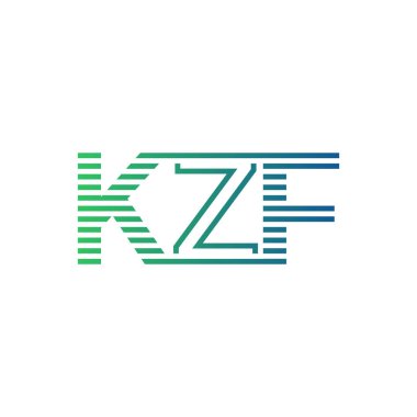 Modern KZF Logo Tasarımı. İşletme Kimliği İçin KZF Minimalist, Profesyonel ve Çok Yönlü Markalaştırma Simgesi