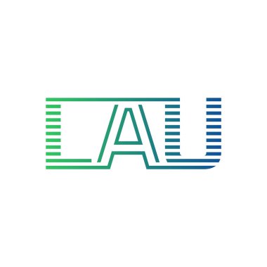 Modern LAU Logo Tasarımı. LAU Minimalist, Profesyonel ve İş Kimliği için Çok Yönlü Markalaştırma Simgesi