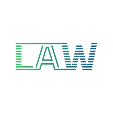 Modern LAW Logo Tasarımı. İş Kimliği için LAW Minimalist, Profesyonel ve Çok Yönlü Markalaştırma Simgesi