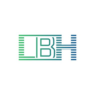 Modern LBH Logo Tasarımı. LBH 'nin Minimalist, Profesyonel ve İşletme Kimliği İçin Çok Yönlü Markalaştırma Simgesi