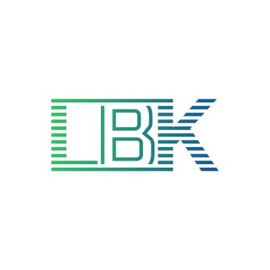 Modern LBK Logo Tasarımı. İş Kimliği için LBK Minimalist, Profesyonel ve Çok Yönlü Markalaştırma Simgesi