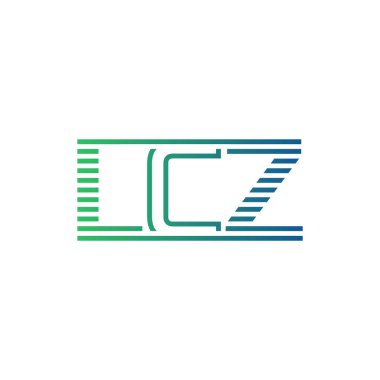 Modern LCZ Logo Tasarımı. İş Kimliği için LCZ Minimalist, Profesyonel ve Çok Yönlü Markalaştırma Simgesi