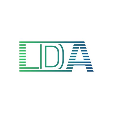 Modern LDA Logo Tasarımı. İş Kimliği için LDA Minimalist, Profesyonel ve Çok Yönlü Markalaştırma Simgesi