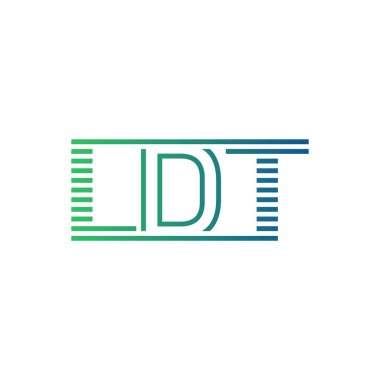 Modern LDT Logo Tasarımı. LDT Minimalist, Profesyonel ve İş Kimliği için Çok Yönlü Markalaştırma Simgesi