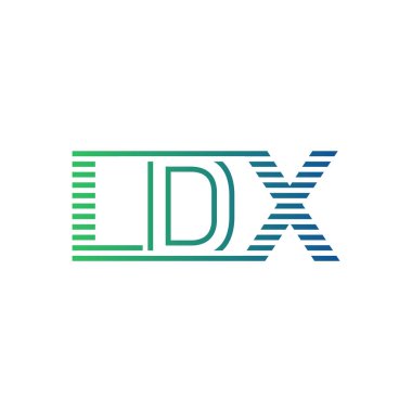 Modern LDX Logo Tasarımı. LDX Harfi Minimalist, Profesyonel ve İş Kimliği için Çok Yönlü Markalaştırma Simgesi