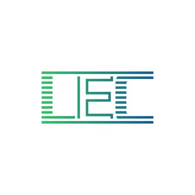 Modern LEC Logo Tasarımı. LEC Minimalist, Profesyonel ve İş Kimliği için Çok Yönlü Markalaştırma Simgesi