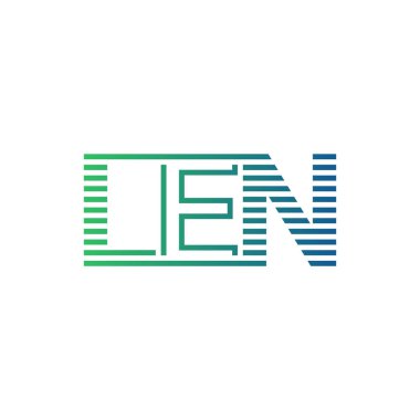 Modern LEN Logo Tasarımı. LEN Minimalist, Profesyonel ve İş Kimliği için Çok Yönlü Markalaştırma Simgesi