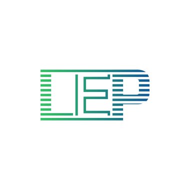 Modern LEP Logo Tasarımı. LEP Harfi Minimalist, Profesyonel ve İş Kimliği için Çok Yönlü Markalaştırma Simgesi