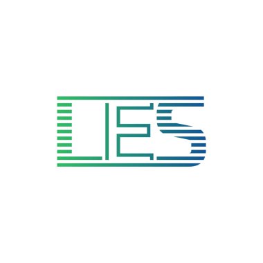 Modern LES Logo Tasarımı. LES Minimalist, Profesyonel ve İş Kimliği için Çok Yönlü Markalaştırma Simgesi