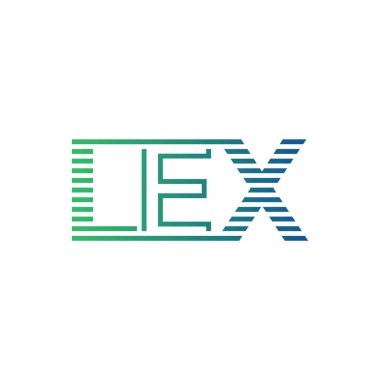Modern LEX Logo Tasarımı. LEX Minimalist, Profesyonel ve İş Kimliği için Çok Yönlü Markalaştırma Simgesi