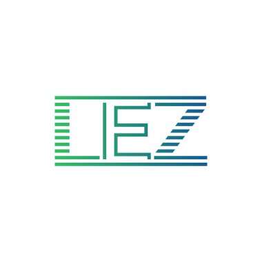 Modern LEZ Logo Tasarımı. LEZ Minimalist, Profesyonel ve İş Kimliği için Çok Yönlü Markalaştırma Simgesi