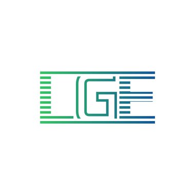 Modern LGE Logo Tasarımı. İş Kimliği için LGE Minimalist, Profesyonel ve Çok Yönlü Markalaştırma Simgesi
