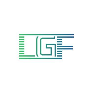 Modern LGF Logo Tasarımı. İş Kimliği için LGF Minimalist, Profesyonel ve Çok Yönlü Markalaştırma Simgesi