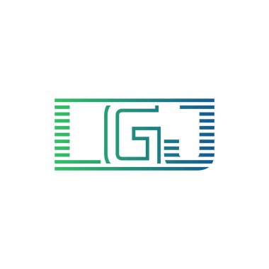 Modern LGJ Logo Tasarımı. LGJ Harfi Minimalist, Profesyonel ve İşletme Kimliği İçin Çok Yönlü Markalaşma Simgesi