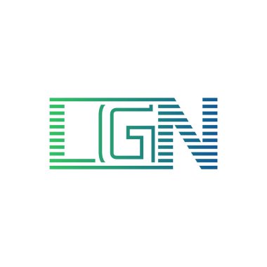 Modern LGN Logo Tasarımı. İş Kimliği için LGN Minimalist, Profesyonel ve Çok Yönlü Markalaştırma Simgesi