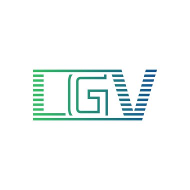 Modern LGV Logo Tasarımı. LGV Minimalist, Profesyonel ve Çok Yönlü İşletme Kimliği Simgesi