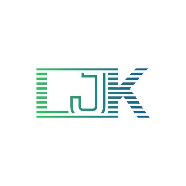 Modern LJK Logo Tasarımı. LJK Minimalist, Profesyonel ve Çok Yönlü İşletme Kimliği Simgesi