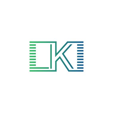 Modern LKI Logo Tasarımı. LKI Minimalist, Profesyonel ve İşletme Kimliği İçin Çok Yönlü Markalaştırma Simgesi