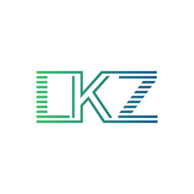 Modern LKZ Logo Tasarımı. İş Kimliği için LKZ Minimalist, Profesyonel ve Çok Yönlü Markalaştırma Simgesi