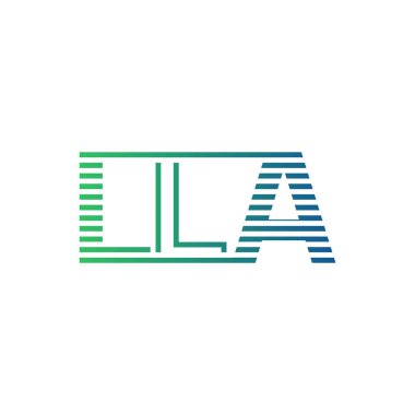 Modern LLA Logo Tasarımı. LLA Minimalist, Profesyonel ve İş Kimliği için Çok Yönlü Markalaştırma Simgesi