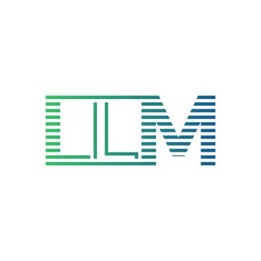 Modern LLM Logo Tasarımı. LLM Minimalist, Profesyonel ve Çok Yönlü İşletme Kimliği Simgesi