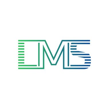 Modern LMS Logo Tasarımı. İş Kimliği için LMS Minimalist, Profesyonel ve Çok Yönlü Markalaştırma Simgesi