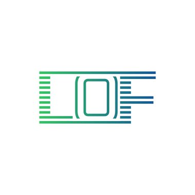 Modern LOF Logo Tasarımı. İş Kimliği için LOF Minimalist, Profesyonel ve Çok Yönlü Markalaştırma Simgesi