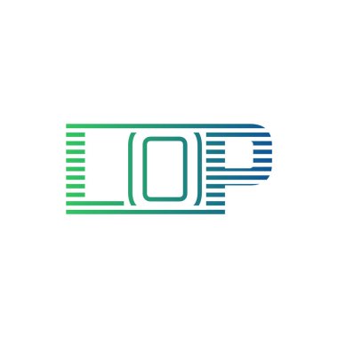 Modern LOP Logo Tasarımı. LOP Minimalist, Profesyonel ve İş Kimliği için Çok Yönlü Markalaştırma Simgesi