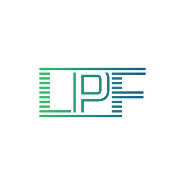 Modern LPF Logo Tasarımı. İş Kimliği için LPF Minimalist, Profesyonel ve Çok Yönlü Markalaştırma Simgesi