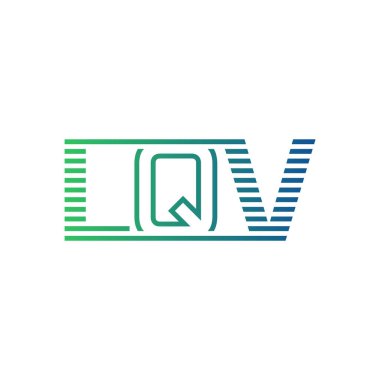 Modern LQV Logo Tasarımı. LQV Harfi Minimalist, Profesyonel ve İş Kimliği için Çok Yönlü Markalaştırma Simgesi