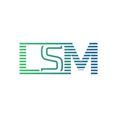 Modern LSM Logo Tasarımı. İş Kimliği için LSM Minimalist, Profesyonel ve Çok Yönlü Markalaştırma Simgesi