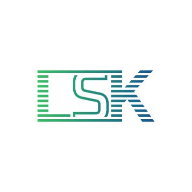 Modern LSK Logo Tasarımı. İş Kimliği için LSK Minimalist, Profesyonel ve Çok Yönlü Markalaştırma Simgesi