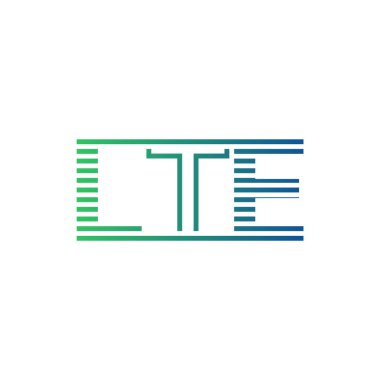 Modern LTE Logo Tasarımı. İş Kimliği için LTE Minimalist, Profesyonel ve Çok Yönlü Markalaştırma Simgesi