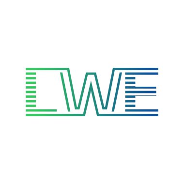 Modern LWE Logo Tasarımı. LWE Minimalist, Profesyonel ve İş Kimliği için Çok Yönlü Markalaştırma Simgesi
