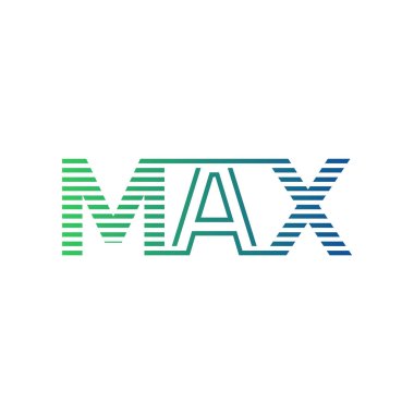 Modern MAX Logo Tasarımı. İş Kimliği için Maksimum Asgari, Profesyonel ve Çok Yönlü Markalaştırma Simgesi