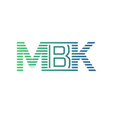 Modern MBK Logo Tasarımı. MBK Minimalist, Profesyonel ve İş Kimliği için Çok Yönlü Markalaştırma Simgesi