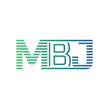 Modern MBJ Logo Tasarımı. MBJ Harfi Minimalist, Profesyonel ve İş Kimliği için Çok Yönlü Markalaştırma Simgesi