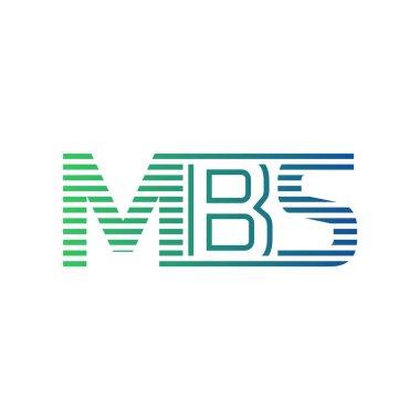 Modern MBS Logo Tasarımı. MBS Minimalist, Profesyonel ve İş Kimliği için Çok Yönlü Markalaştırma Simgesi