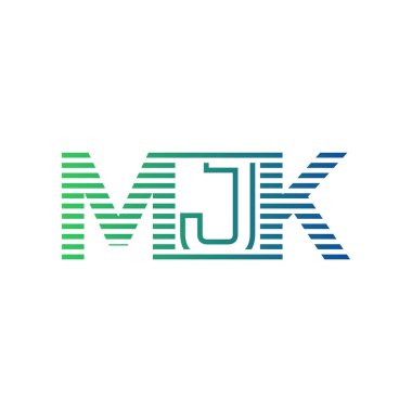 Modern MJK Logo Tasarımı. MJK Minimalist, Profesyonel ve Çok Yönlü İşletme Kimliği Simgesi