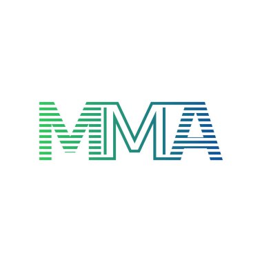 Modern MMA Logo Tasarımı. MMA Minimalist, Profesyonel ve İş Kimliği için Çok Yönlü Markalaştırma Simgesi