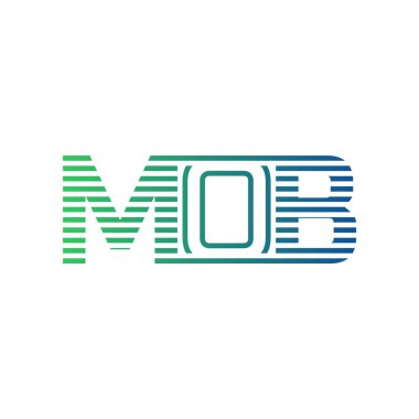 Modern MOB Logo Tasarımı. MOB Minimalist, Profesyonel ve İş Kimliği için Çok Yönlü Markalaştırma Simgesi