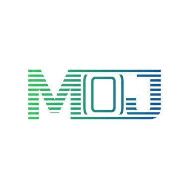 Modern MOJ Logo Tasarımı. MOJ Harfi Minimalist, Profesyonel ve İş Kimliği için Çok Yönlü Markalaştırma Simgesi