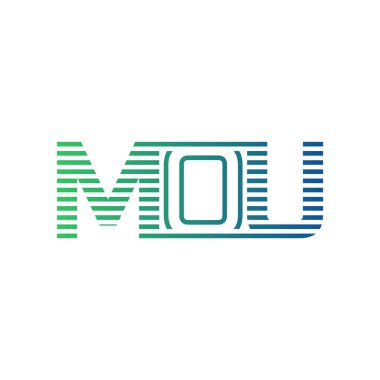 Modern MOU Logo Tasarımı. MOU Minimalist, Profesyonel ve İşletme Kimliği İçin Çok Yönlü Markalaştırma Simgesi
