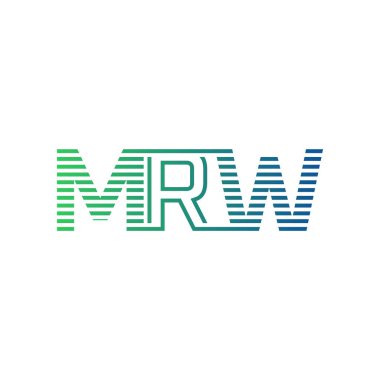 Modern MRW Logo Tasarımı. MRW Minimalist, Profesyonel ve İş Kimliği için Çok Yönlü Markalaştırma Simgesi