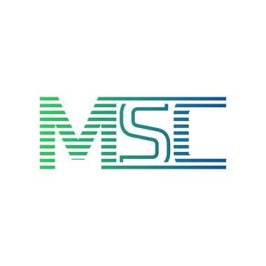 Modern MSC Logo Tasarımı. MSC Minimalist, Profesyonel ve Çok Yönlü İşletme Kimliği Simgesi