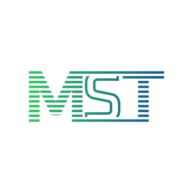 Modern MST Logo Tasarımı. MST Minimalist, Profesyonel ve İş Kimliği için Çok Yönlü Markalaştırma Simgesi